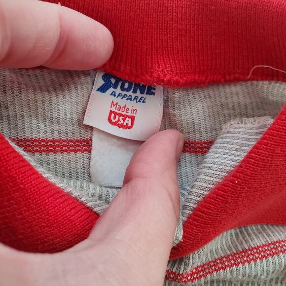 Vintage Gray/Red Striped Long Sleeve 2t - Picture 2 of 5